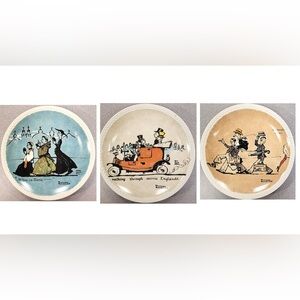 Vintage Rockwell On Tour Limited collector plates 1982 set of 3